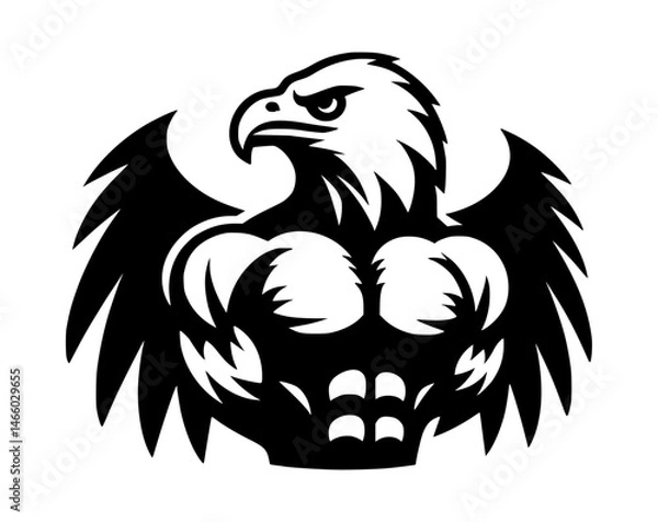 Obraz Eagle head with human body vector 