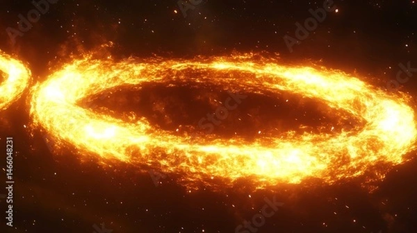 Obraz Fiery cosmic rings