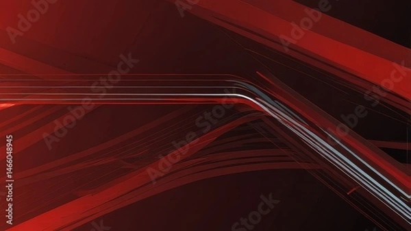 Obraz Abstract Red and Gray Wave Design Background