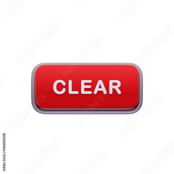 Obraz Clear Label Red CTA Button
