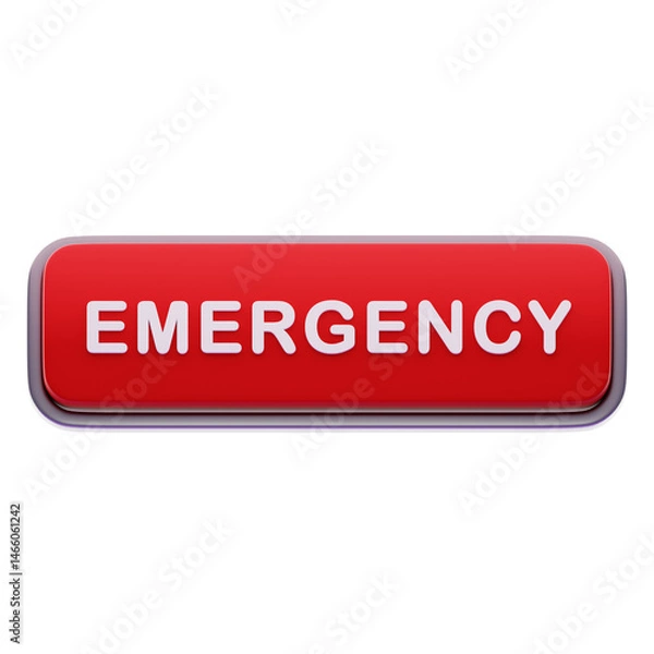 Obraz Emergency Label Red CTA Button
