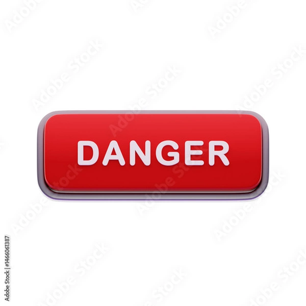 Obraz Danger Label Red CTA Button