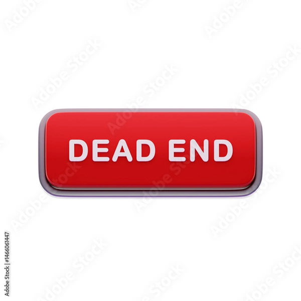 Obraz Dead End Label Red CTA Button