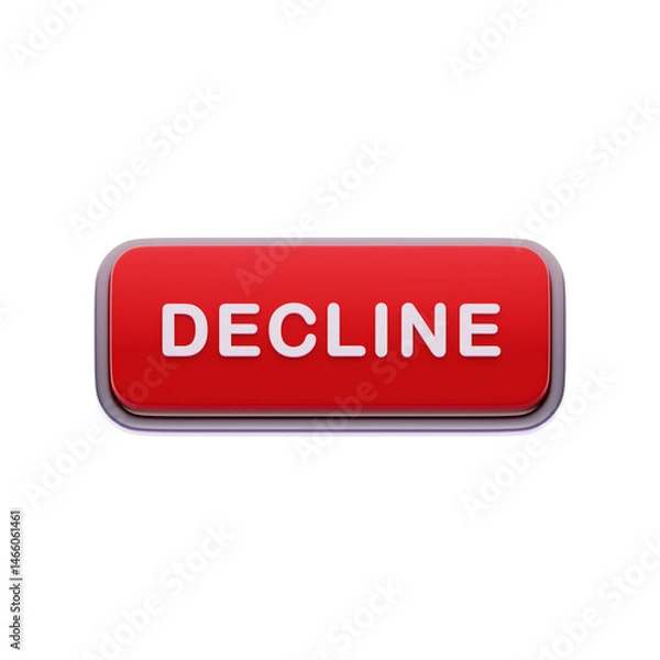 Obraz Decline Label Red CTA Button