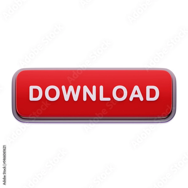 Obraz Download Label Red CTA Button