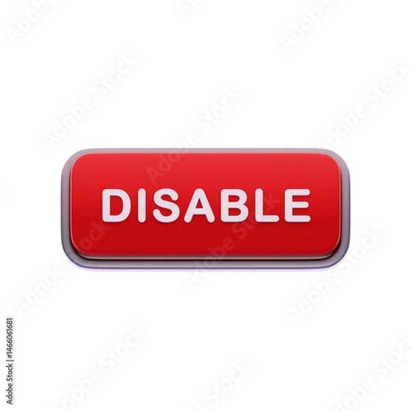 Obraz Disable Label Red CTA Button