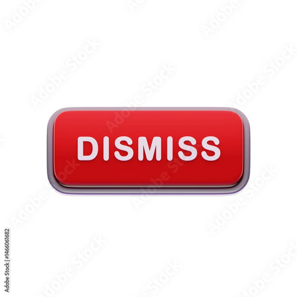 Obraz Dismiss Label Red CTA Button