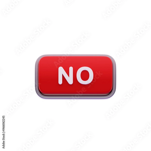 Obraz NO Label Red CTA Button