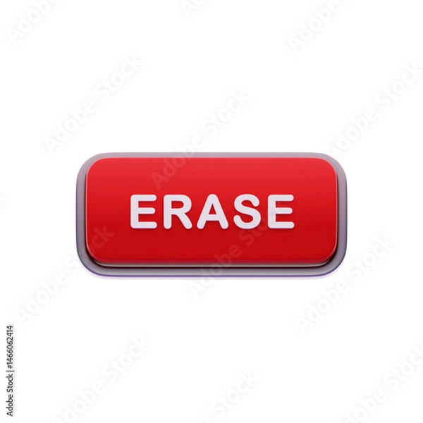 Obraz Erase Label Red CTA Button