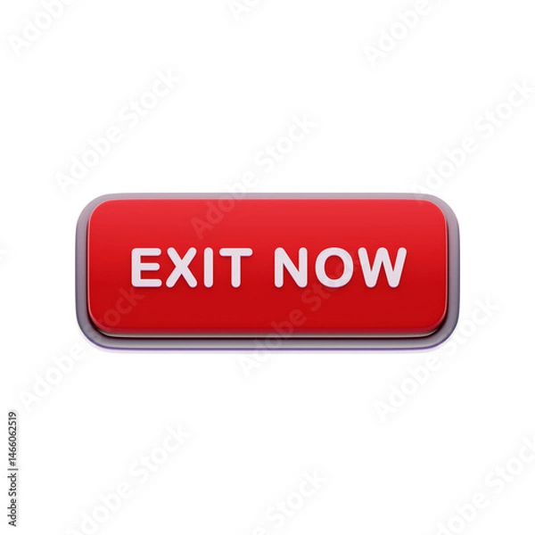 Obraz Exit Now Label Red CTA Button