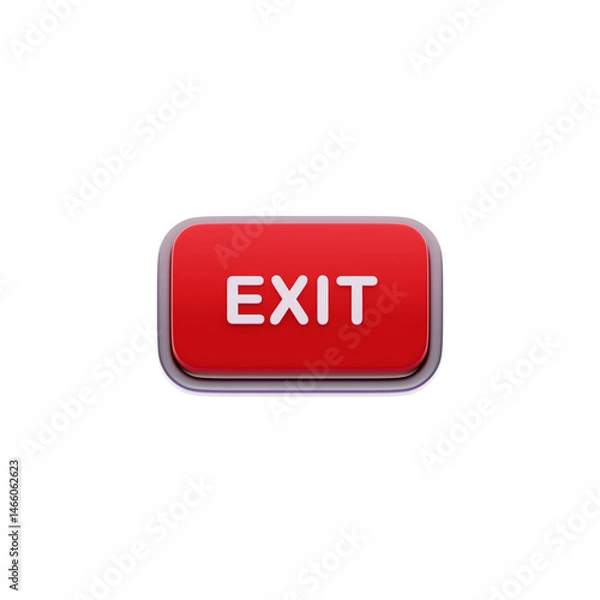 Obraz Exit Label Red CTA Button