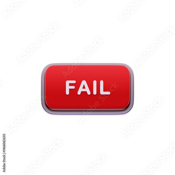 Obraz Fail Label Red CTA Button