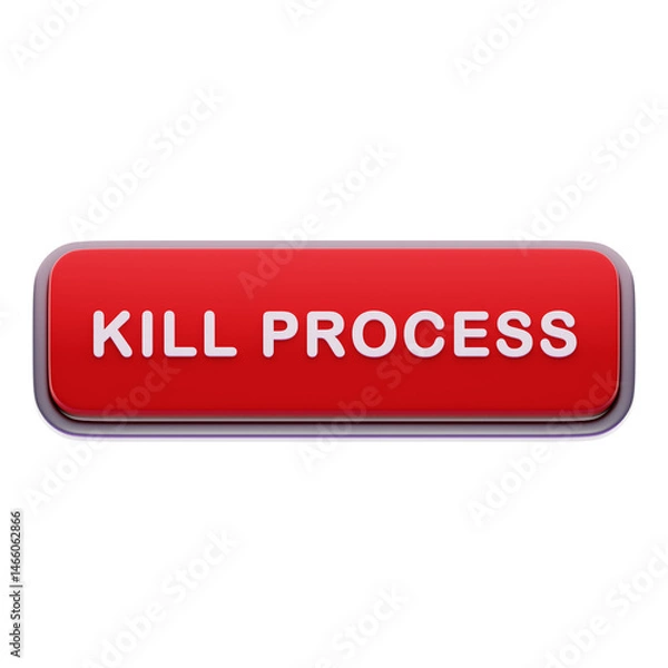 Obraz Kill Process Label Red CTA Button