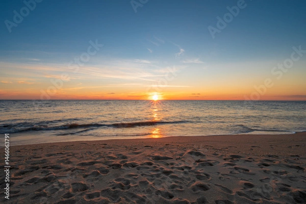 Fototapeta sunset on the beach