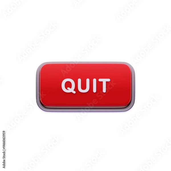 Obraz Quit Label Red CTA Button