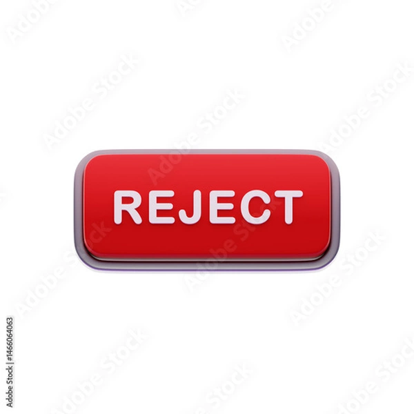 Obraz Reject Label Red CTA Button