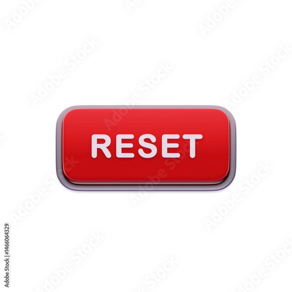 Obraz Reset Label Red CTA Button