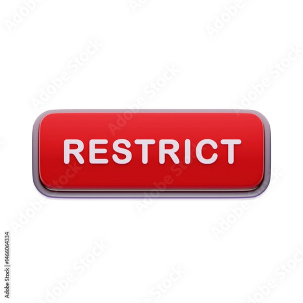 Obraz Restrict Label Red CTA Button