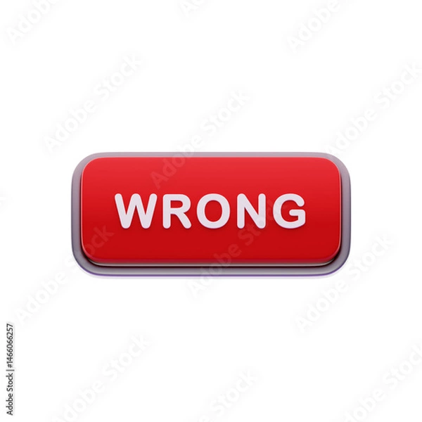 Obraz Wrong Label Red CTA Button