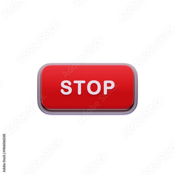 Obraz Stop Label Red CTA Button
