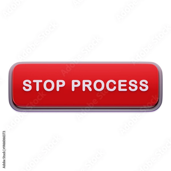 Obraz Stop Process Label Red CTA Button