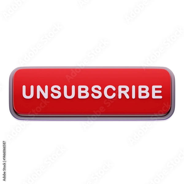 Obraz Unsubscribe Label Red CTA Button
