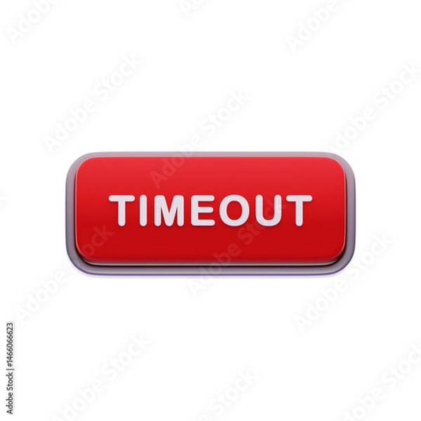Obraz Timeout Label Red CTA Button