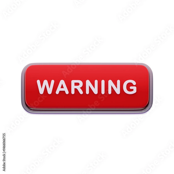 Obraz Warning Label Red CTA Button