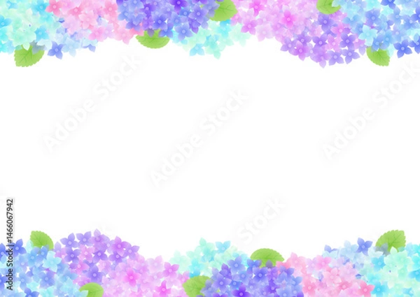 Obraz 綺麗な紫陽花のフレーム