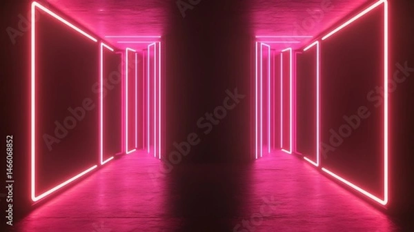 Fototapeta Neon Corridor (6)