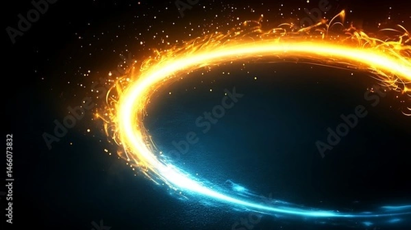 Fototapeta Abstract fiery ring