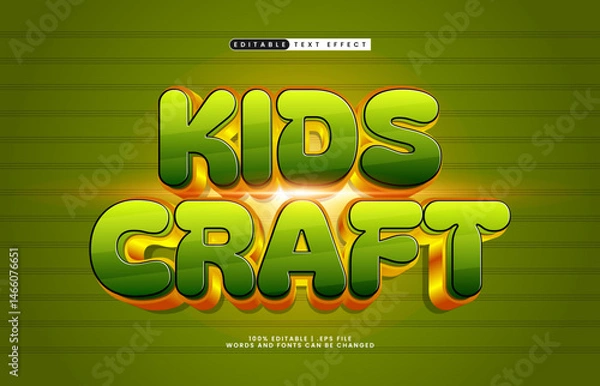 Fototapeta kids graft editable text effect with a game and play text effect