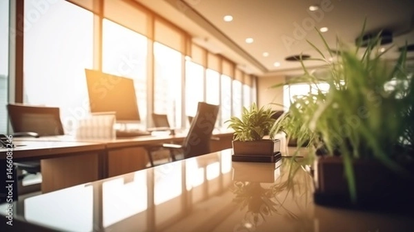 Obraz Modern Office Interior with Sunlight
