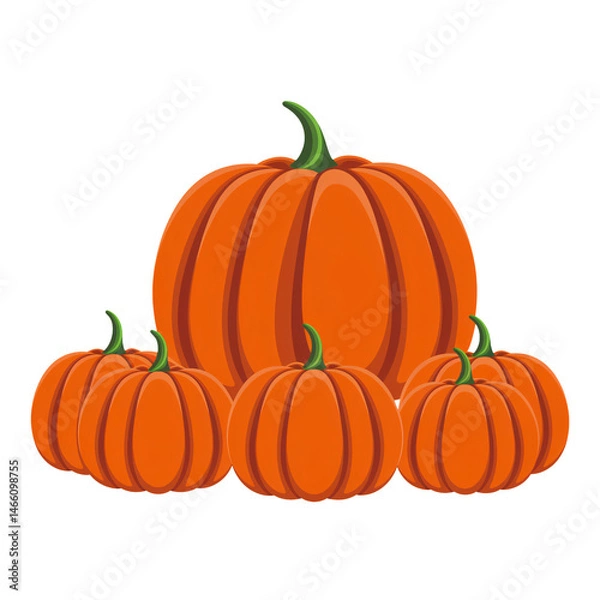 Fototapeta Festive Pumpkin Display for Autumn Celebrations