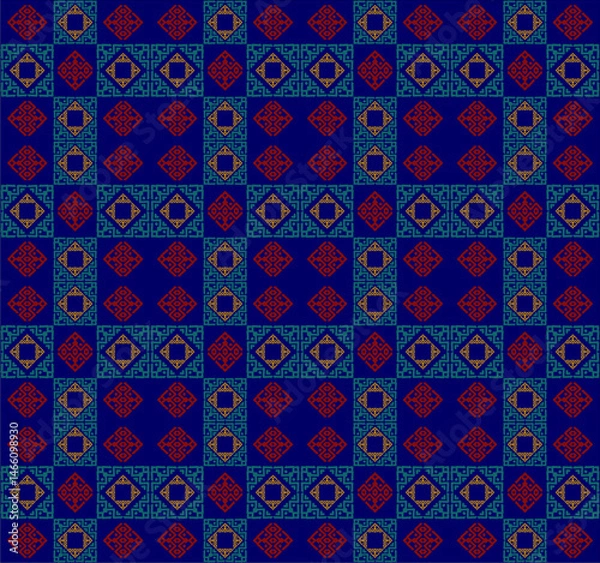 Obraz Beautiful ethnic fabric patterns designed to inspire your creative activities, vector backgrounds.