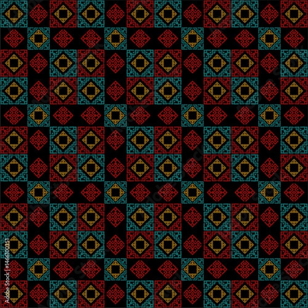 Obraz Beautiful ethnic fabric patterns designed to inspire your creative activities, vector backgrounds.