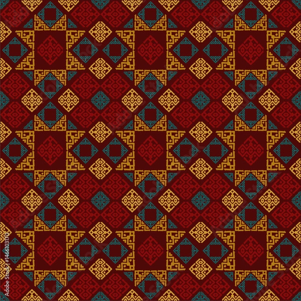 Obraz Beautiful ethnic fabric patterns designed to inspire your creative activities, vector backgrounds.