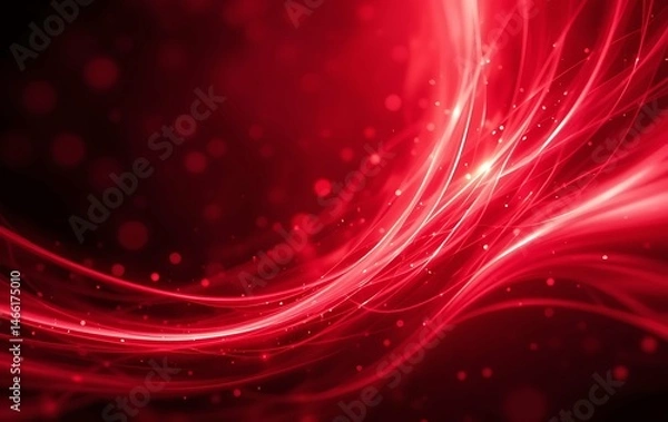 Obraz abstract red background with glowing lines and bokeh - holiday background