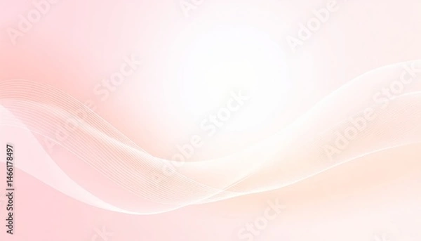 Fototapeta Flowing pink waves on a smooth abstract background