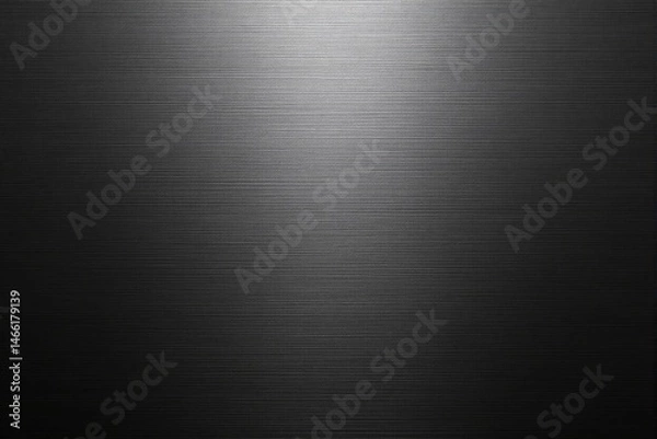 Obraz Dark brushed metal background with subtle light reflection.