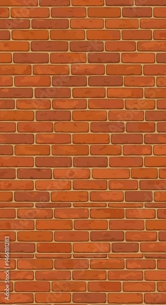 Fototapeta Rustic Red Brick Wall Texture: Warm Tones, Seamless Pattern