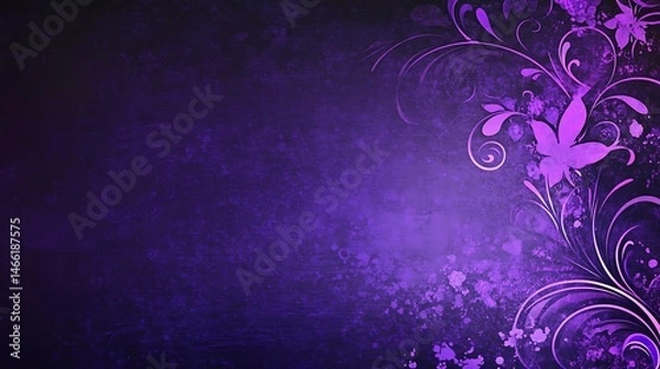 Obraz Purple floral design background