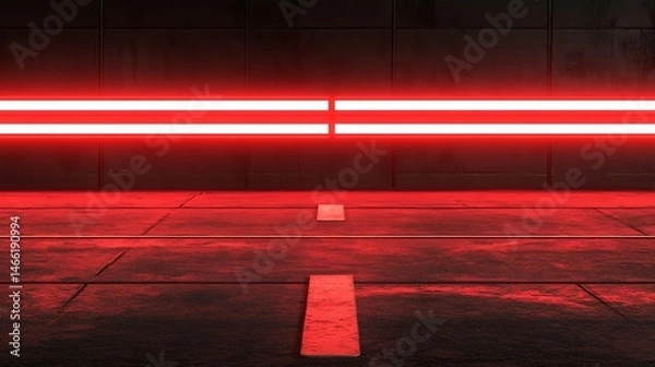 Obraz Red Neon Tunnel