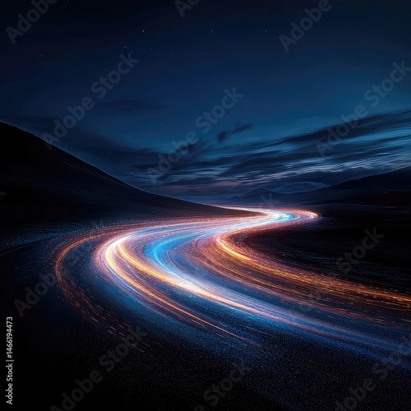 Fototapeta Moody Night Sky Background