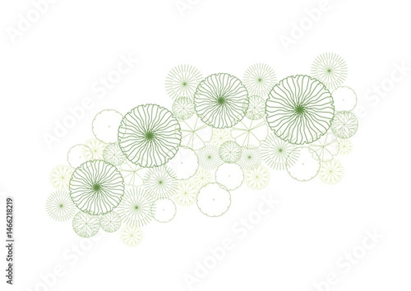 Obraz architecture drawing plant tree top view plan greenery vegetation vector. design nature architectural landscape set element illustration bush garden flora sapling minimal. architect isolated.