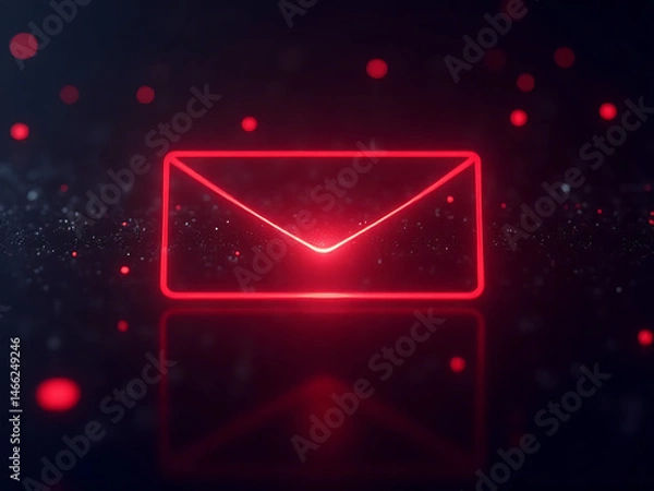 Fototapeta Digital communication message icon abstract background multimedia content futuristic viewpoint
