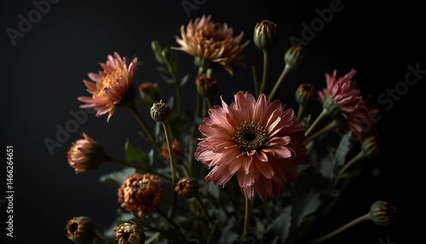 Obraz red and yellow flower