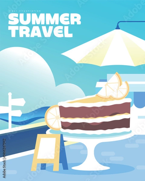Obraz 다양한 여름 여행 배경 일러스트 10
