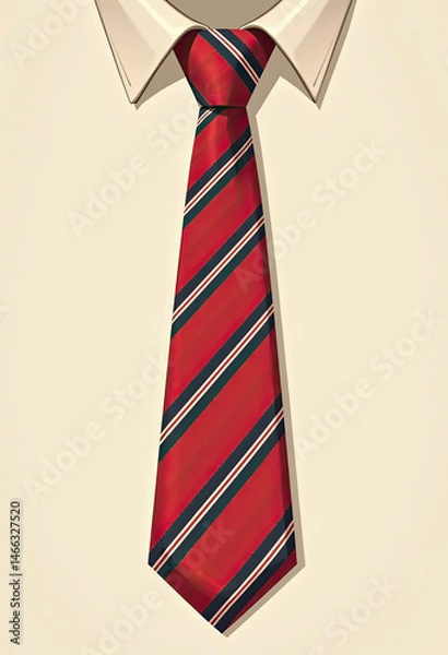 Fototapeta Father's Day Wishes: Send Your Love with This Festive Tie Design and Copy Space for Your Message, Perfect for Father's Day Cards and Social Posts
