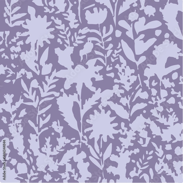 Fototapeta Flowers feminine watercolor seamless pattern with wildflowers.hand drawn, not AI